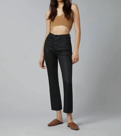 Dl1961 - Women's Patti Straight High Rise Vintage Ankle Jeans In Black Coated