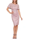 BETSY & ADAM WOMENS METALLIC KNEE-LENGTH COCKTAIL AND PARTY DRESS