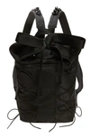 SIMONE ROCHA SPORTY CRYSTAL EMBELLISHED LACE-UP MILITARY BACKPACK