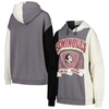 GAMEDAY COUTURE GAMEDAY COUTURE BLACK FLORIDA STATE SEMINOLES HALL OF FAME COLORBLOCK PULLOVER HOODIE