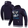 Pro Standard Navy Jackson State Tigers Homecoming Ribbed Fleece Pullover Hoodie In Navy