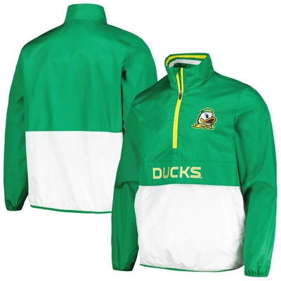 G-iii Sports By Carl Banks Men's  Green Oregon Ducks Cornerman Half-zip Top