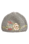 French Knot Josephine Wool Cloche In Grey