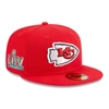 New Era Red Kansas City Chiefs  Main Patch 59fifty Fitted Hat In Red