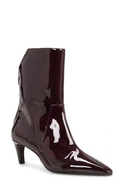 Vince Camuto Women's Quindele Pointed-toe Dress Booties In Petit Sirah Patent Leather