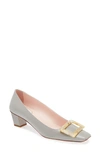 Roger Vivier Belle Vivier Buckle Pump In Grigio Chiaro