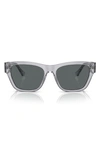 Versace Men's Medusa Acetate Square Sunglasses In Transparent Dark Grey