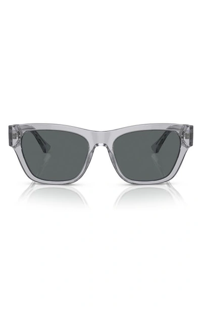Versace Men's Medusa Acetate Square Sunglasses In Transparent Dark Grey