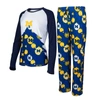 CONCEPTS SPORT CONCEPTS SPORT NAVY MICHIGAN WOLVERINES TINSEL UGLY SWEATER LONG SLEEVE T-SHIRT & PANTS SLEEP SET