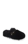 JEFFREY CAMPBELL RLXATHOME FAUX FUR SLIPPER