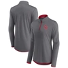 Fanatics Branded  Gray Oklahoma Sooners Corner Quarter-zip Top In Gray