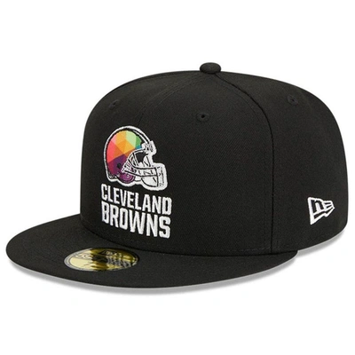 New Era Men's  Black Cleveland Browns 2023 Nfl Crucial Catch 59fifty Fitted Hat