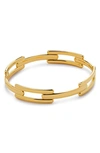 Monica Vinader Signature Link Bangle In 18ct Gold Vermeil