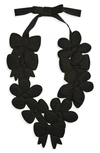 COMME DES GARCONS GIRL BOW & FLOWER APPLIQUÉ NECKLACE