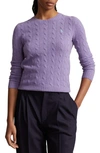 Ralph Lauren Cable-knit Wool-cashmere Sweater In Pure Lilac