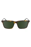 LACOSTE PREMIUM HERITAGE 55MM RECTANGULAR SUNGLASSES