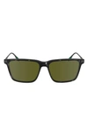 LACOSTE PREMIUM HERITAGE 55MM RECTANGULAR SUNGLASSES