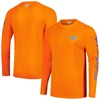 COLUMBIA COLUMBIA ORANGE FLORIDA GATORS TERMINAL TACKLE OMNI-SHADE RAGLAN LONG SLEEVE T-SHIRT