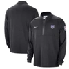 Nike Black Sacramento Kings Authentic Performance Half-zip Jacket In Black