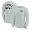 FANATICS SIGNATURE UNISEX FANATICS SIGNATURE GRAY FLORIDA GATORS ELEMENTS SUPER SOFT LONG SLEEVE T-SHIRT