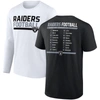 FANATICS FANATICS BRANDED BLACK/WHITE LAS VEGAS RAIDERS TWO-PACK 2023 SCHEDULE T-SHIRT COMBO SET