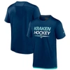 Fanatics Branded  Deep Sea Blue Seattle Kraken Authentic Pro Tech T-shirt In Navy