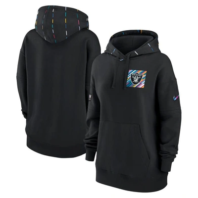 Nike Las Vegas Raiders Crucial Catch Club  Women's Nfl Pullover Hoodie In Black