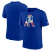 NIKE NIKE ROYAL NEW ENGLAND PATRIOTS REWIND LOGO TRI-BLEND T-SHIRT