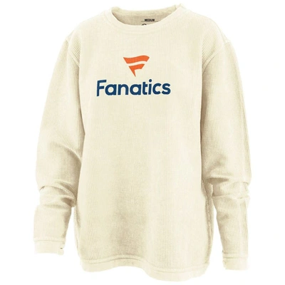 Pressbox Women's  Cream Fanatics Corporate Corded Mercy Pullover Sweatshirt