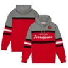 MITCHELL & NESS MITCHELL & NESS RED MARYLAND TERRAPINS HEAD COACH PULLOVER HOODIE