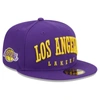 NEW ERA NEW ERA PURPLE LOS ANGELES LAKERS BIG ARCH TEXT 59FIFTY FITTED HAT