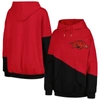 GAMEDAY COUTURE GAMEDAY COUTURE CARDINAL/BLACK ARKANSAS RAZORBACKS MATCHMAKER DIAGONAL COWL PULLOVER HOODIE