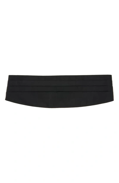 Dolce & Gabbana Silk Satin Cummerbund Belt In Black