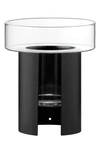 Lsa Terrazza Planter - 8.8" In Black/ Clear Glass