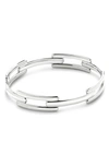 Monica Vinader Signature Recycled Sterling Silver Link Bangle In Sterling Silver