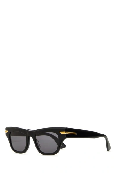 Bottega Veneta Unisex Black Acetate Sunglasses