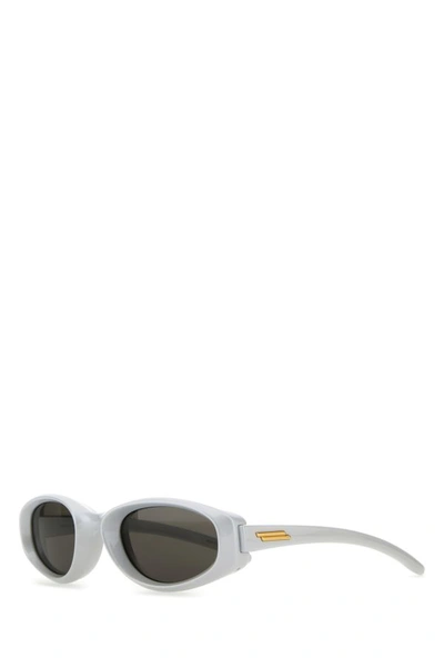 Bottega Veneta Woman Light Grey Acetate Sunglasses In Gray
