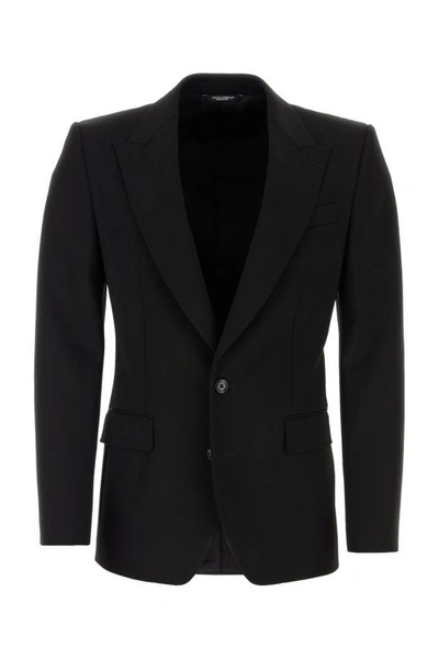 DOLCE & GABBANA DOLCE & GABBANA MAN BLACK FAILLE SICILIA BLAZER