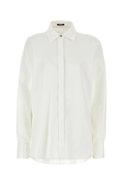 Versace Woman White Poplin Oversize Shirt