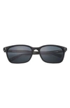 Ted Baker 58mm Polarized Rectangular Sunglasses In Black