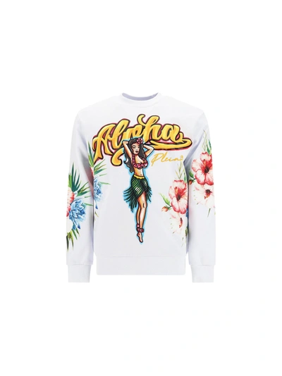 Philipp Plein Hawaii-print Sweatshirt In White