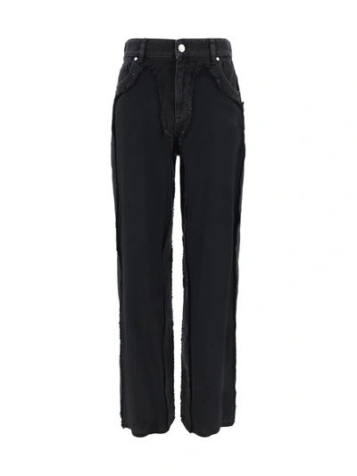 Blumarine Satin Pants In Nero