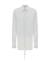 Peter Do Straight-point Collar Cotton Blend Shirt In Off White