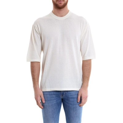 Roberto Collina Cotton T-shirt In Bianco