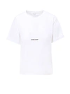 Saint Laurent Basic White T-shirt With Miiddle Logo Print In Cotton Woman In Bianco