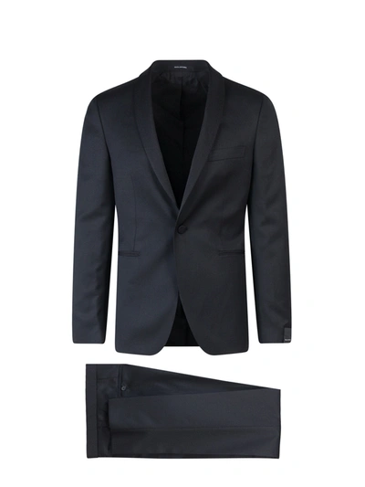 Tagliatore Single-breasted Suit In Blue