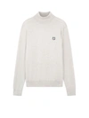 Maison Kitsuné Roll-neck Long-sleeve Wool Jumper In Grigio