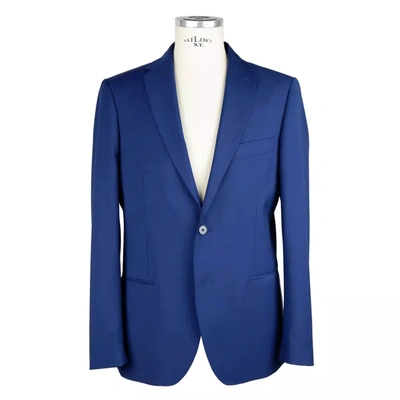 EMILIO ROMANELLI EMILIO ROMANELLI ELEGANT TWO-BUTTON MEN'S SUIT IN MEN'S BLUE