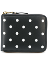 Comme Des Garçons Polka Dot Printed Wallet In Black