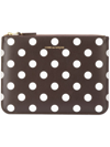 Gucci Polka Dot Print Pouch Wallet In Brown